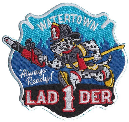 Watertown  MA Ladder 1 Always Ready Dalmatian Fire Patch NEW