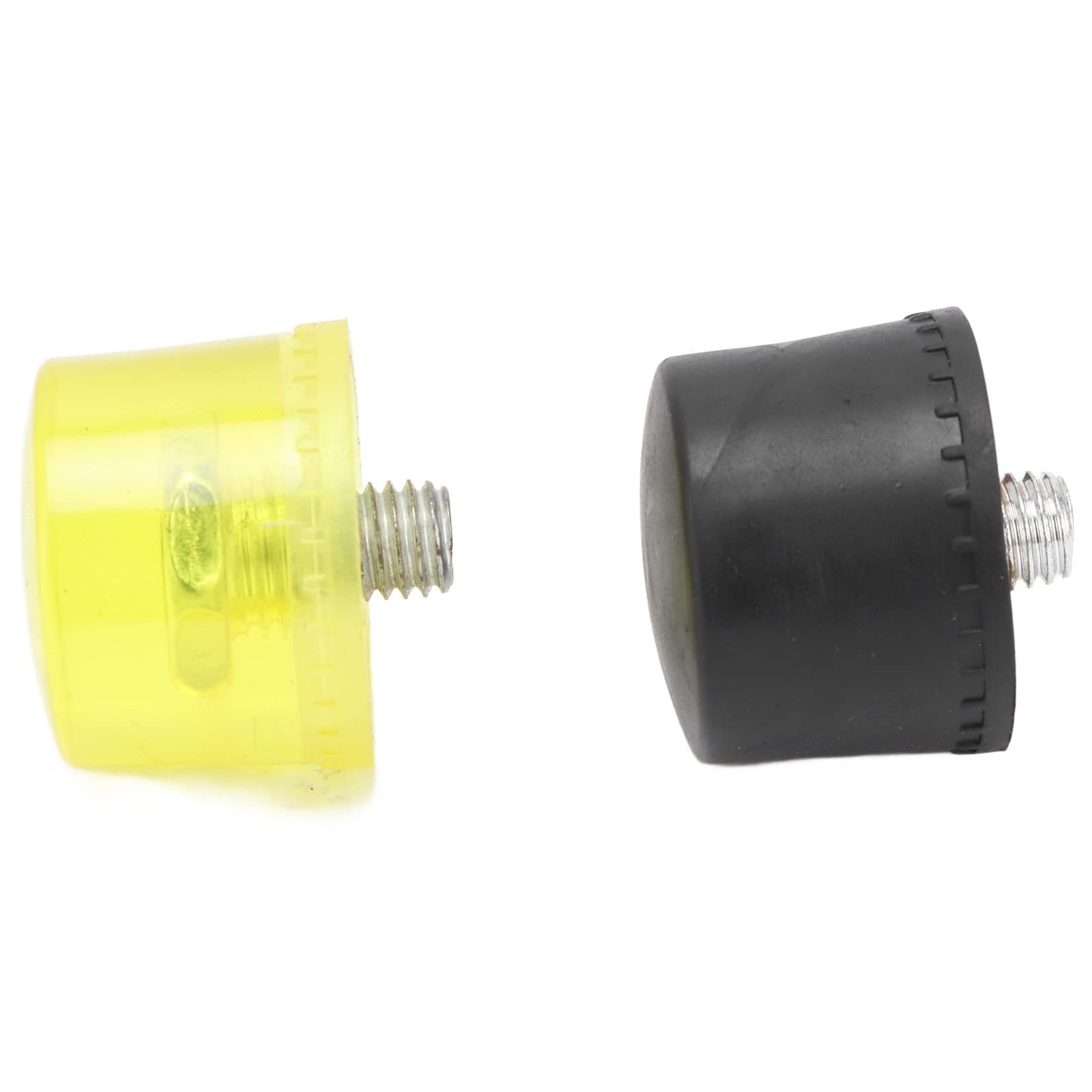 Kadimendium 2 Set Rubber Striking Head Hammer Replacement Tips Black,yellow