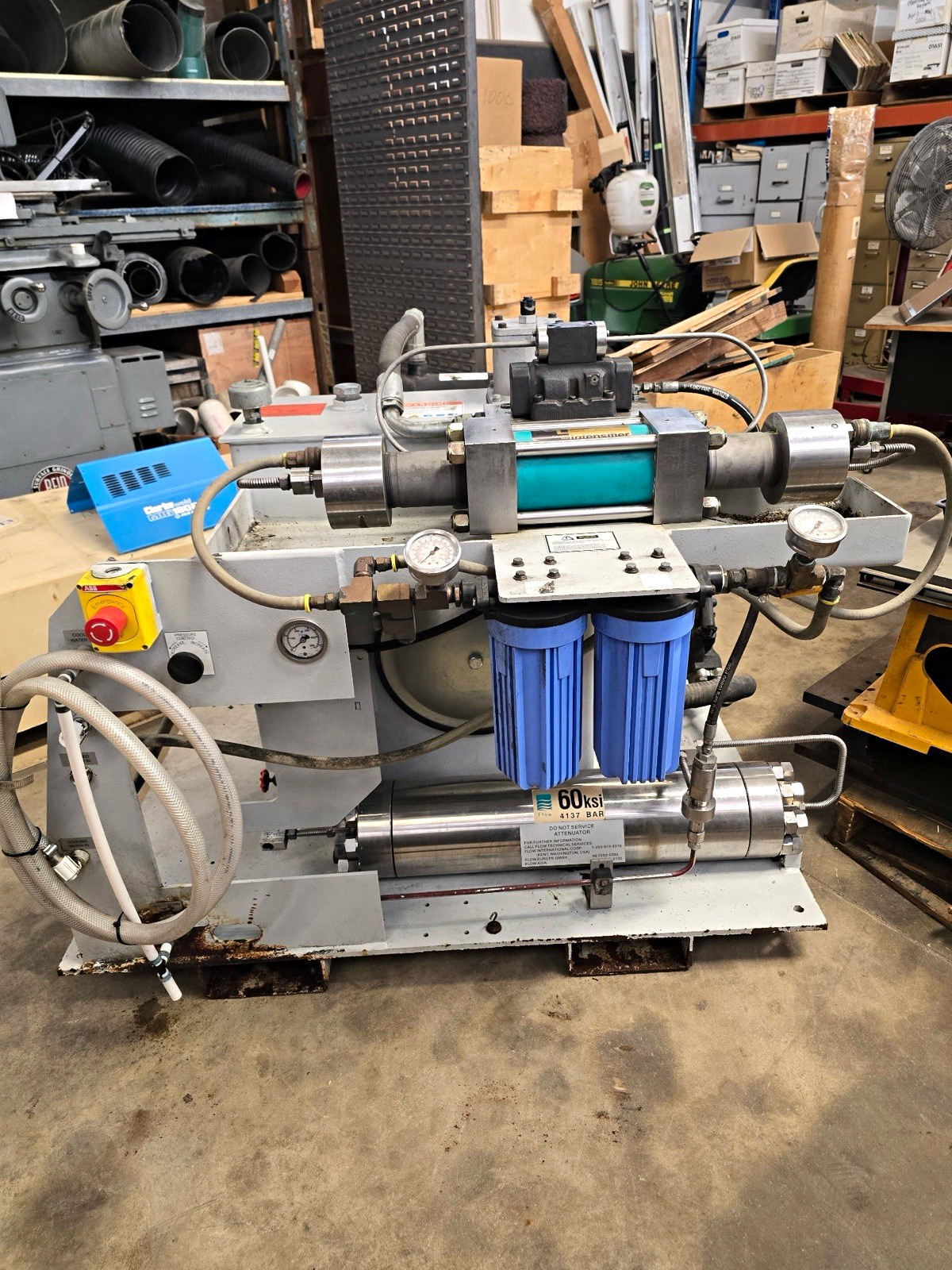 Flow 30SA-60 Electric Hydraulic Pump System water jet 60,000 PSI intensifier