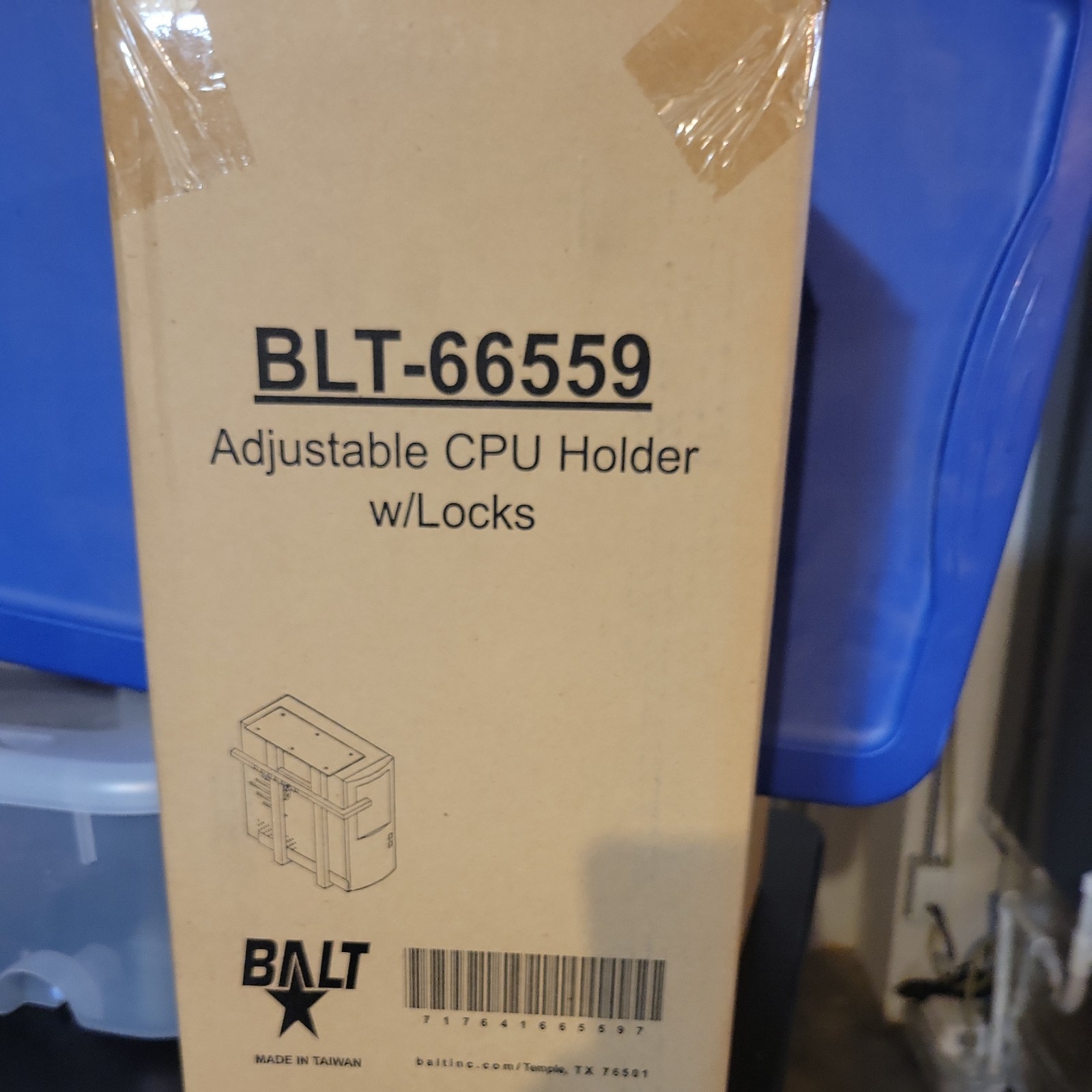 BALT BLT-66559 Lockable CPU Holder 20w x 12-3/4d x 22-1/2h Gray [New]