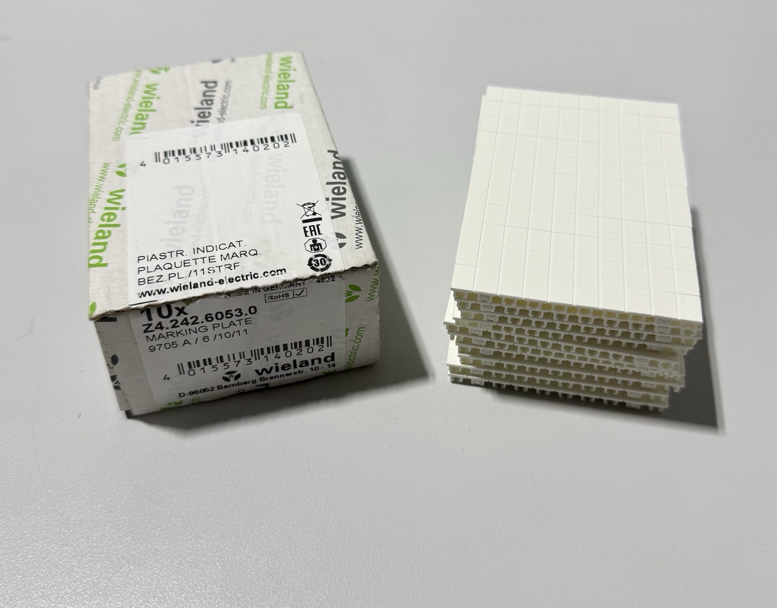 *10 QTY* WIELAND Z4.242.6053.0 Marking Plate 9705 A / 6 /10/11 *NEW IN BOX*
