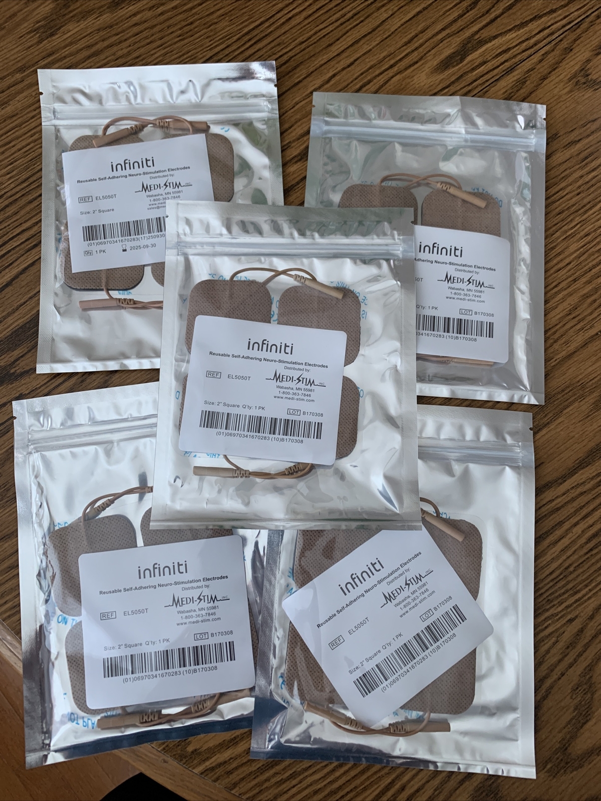 Electrode Pads TENS pads 2x2 Cloth 20 pads (5 packs of 4 pads) Reusable