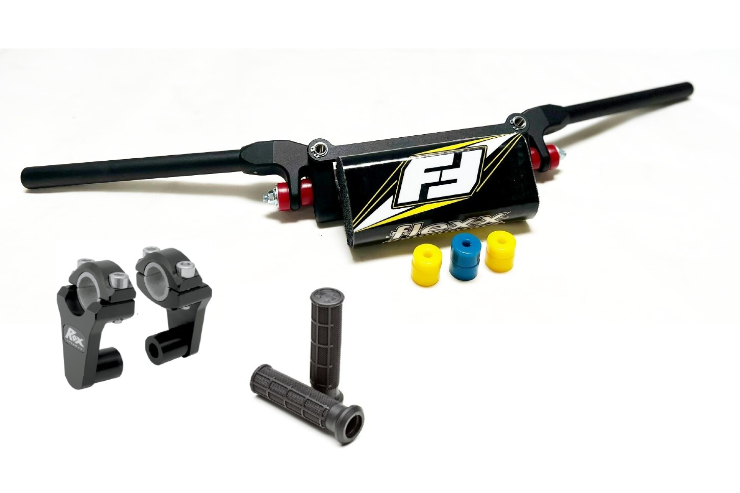 Fasst Flexx 14 Quad Handlebars Yellow Rox 2" Riser Grips Honda TRX700XX 700XX