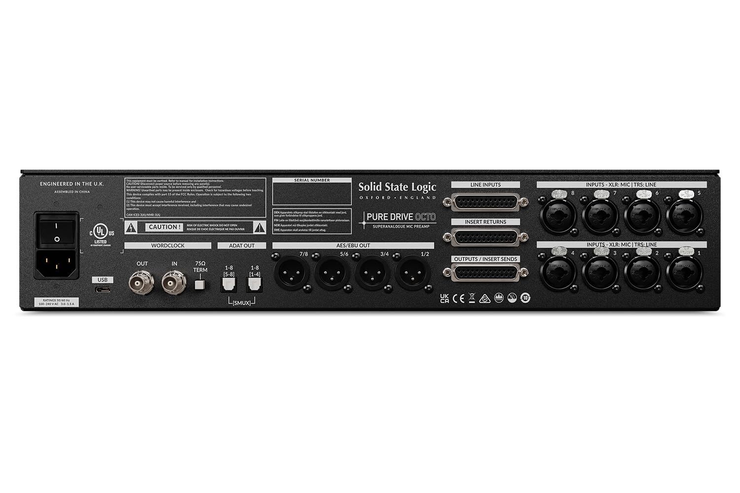 Solid State Logic SSL PURE DRIVE OCTO 8-Channel Microphone Preamp