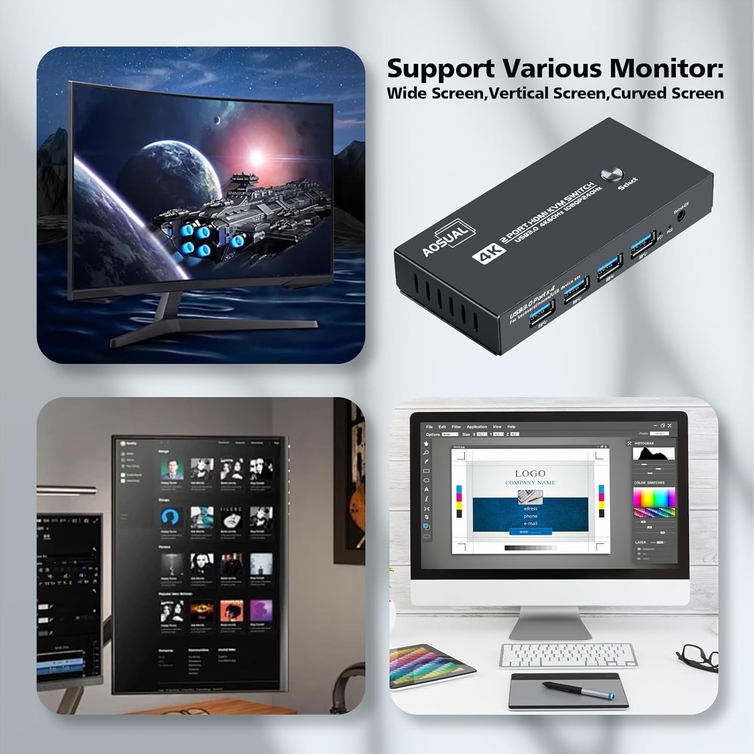 Splitter HDMI USB 3.0 KVM Switch/KVM 4K/8K