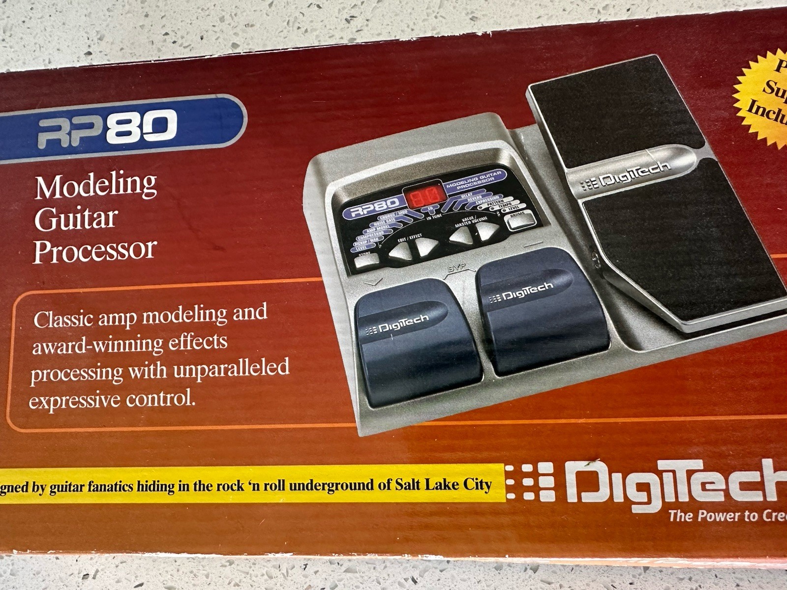 DigiTech RP80 Multi Effects Pedal Modeling Guitar Processor with power supply