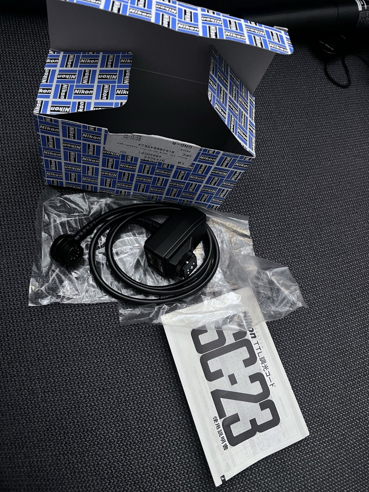 Nikon SC-23 Vintage TTL Remote Cord for Speedlight SB-11 SB-14 Flash Manual Box