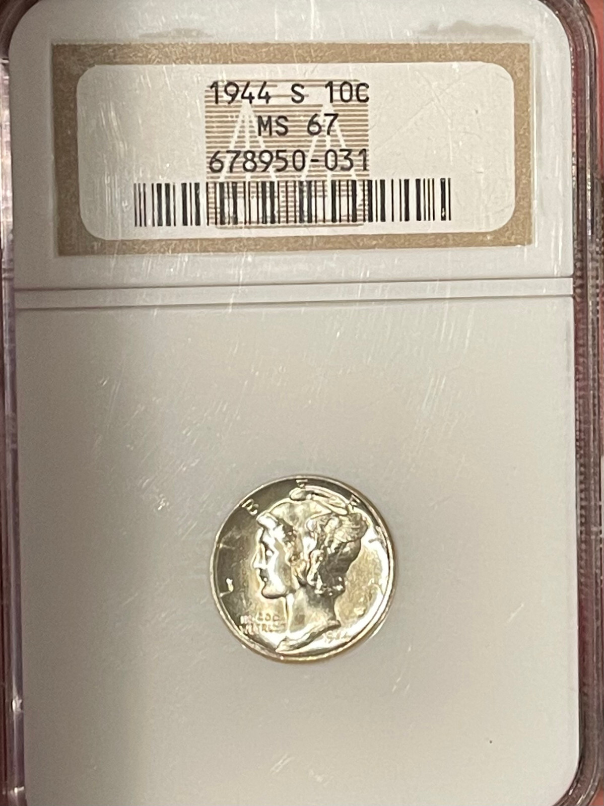 1944 S Mercury Dime MS67 Silver NGC (#031)