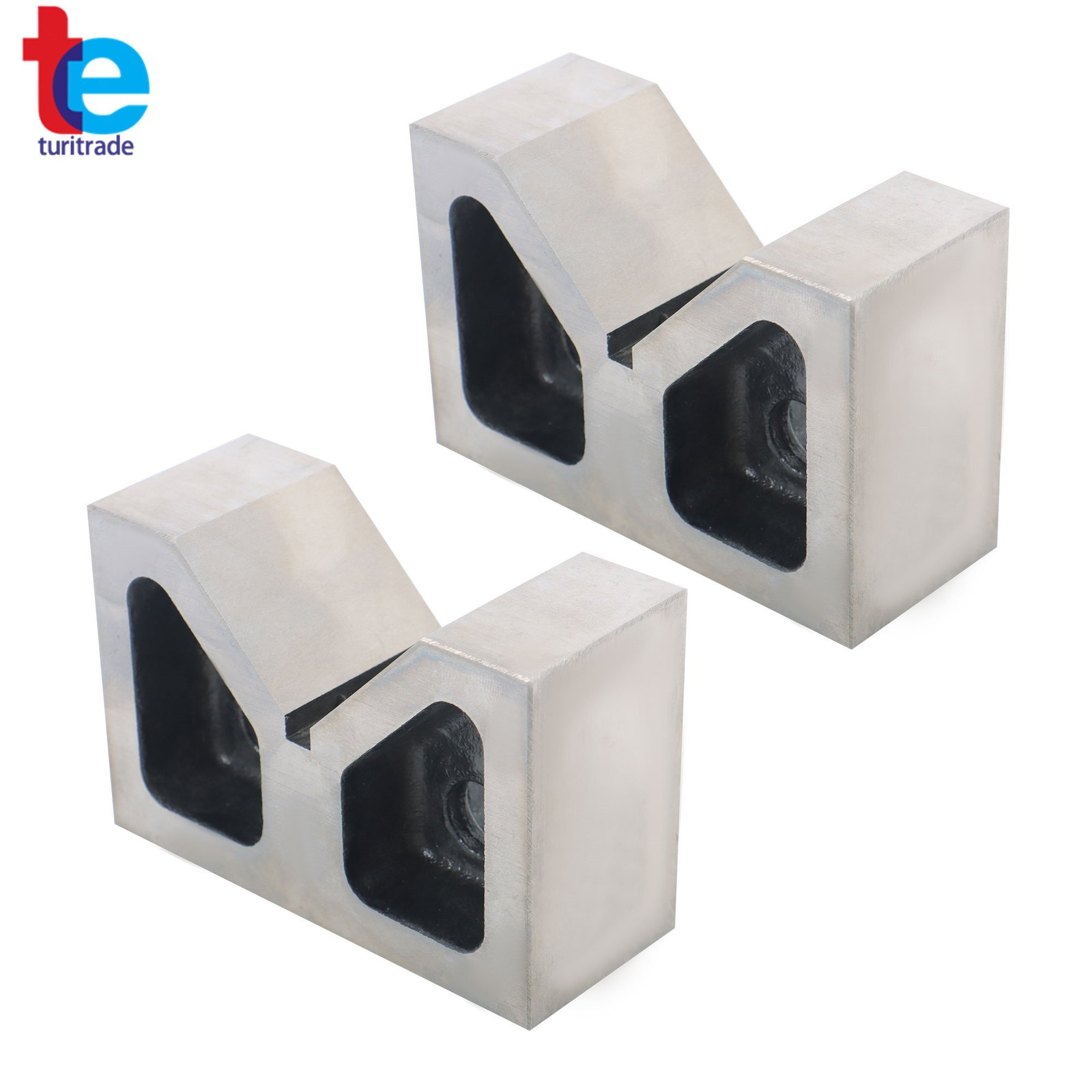 Cast Iron 1 Pair Of 4" x 1-5/8" x 2-5/8" 90 Degree V-Blocks V-Block Ground