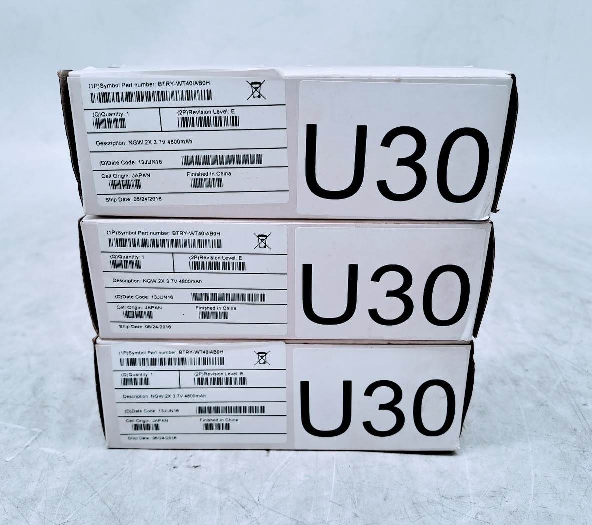 Lot of 3 Symbol BTRY-WT40IAB0H battery For Symbol Motorola WT40X0 WT41N0