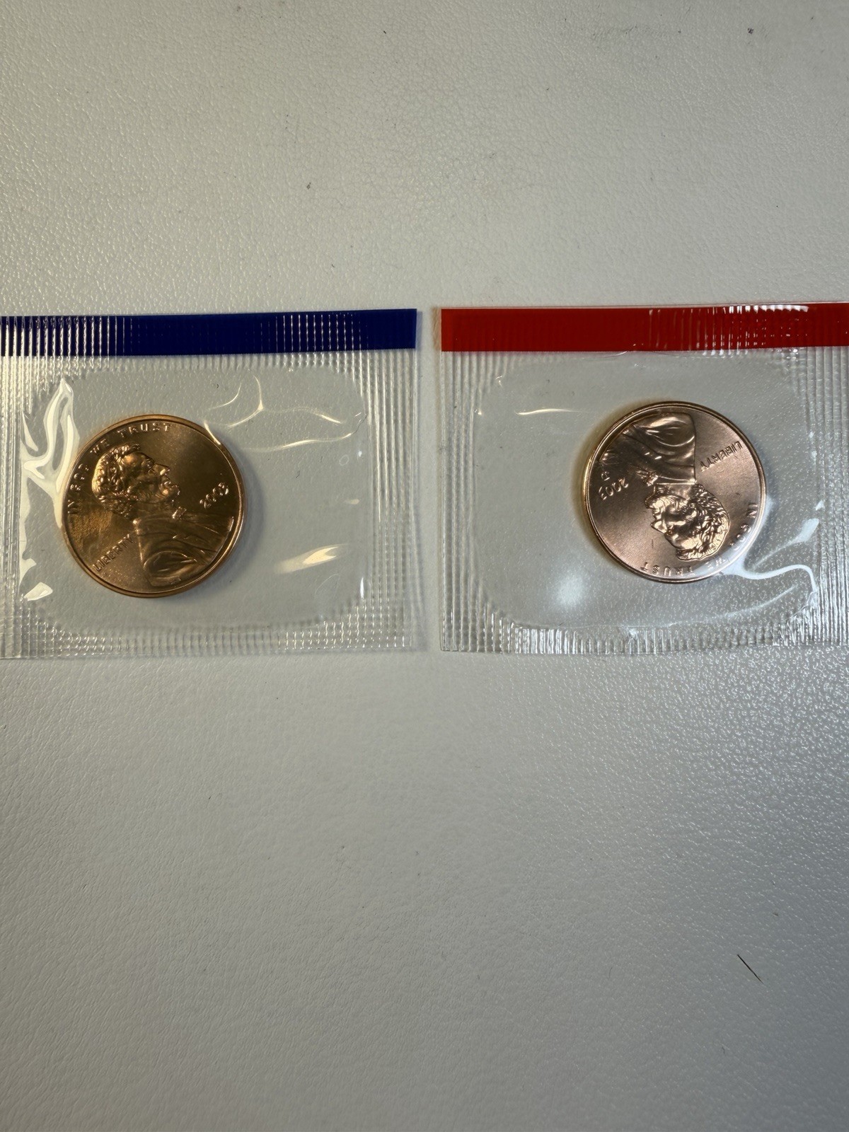2003 P&D Lincoln Cents Uncirculated  in Mint Cello Free Shipping