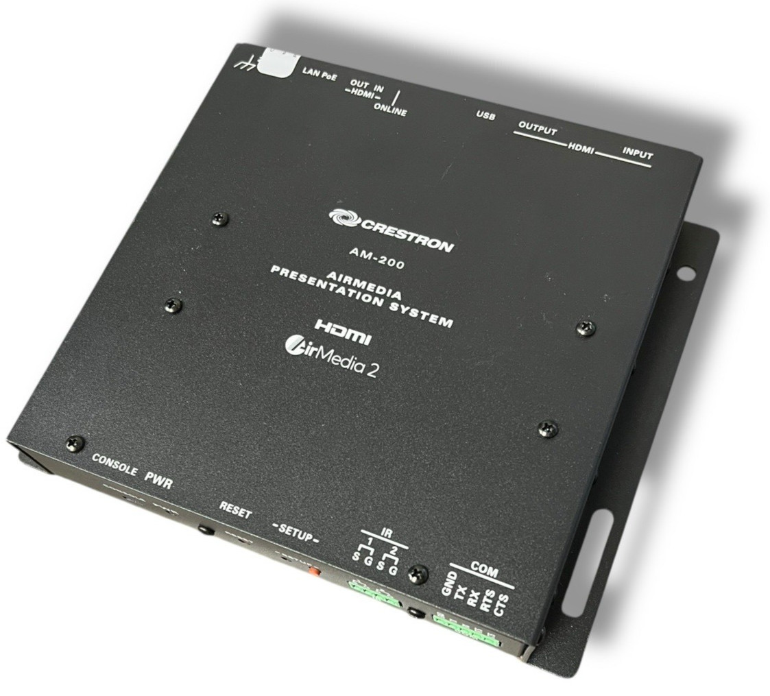 Crestron AM-200 Airmedia Presentation System POE - TESTED + NO AC ADAPTER!!