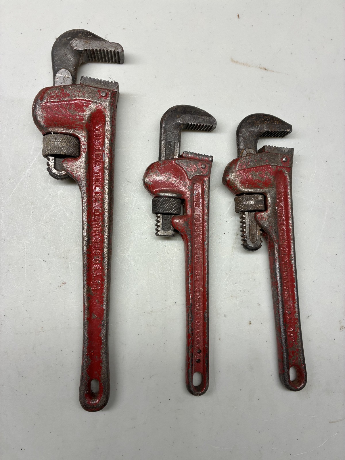 Ridgid SAE Pipe Wrench set of 3 - one 14" and two 10"