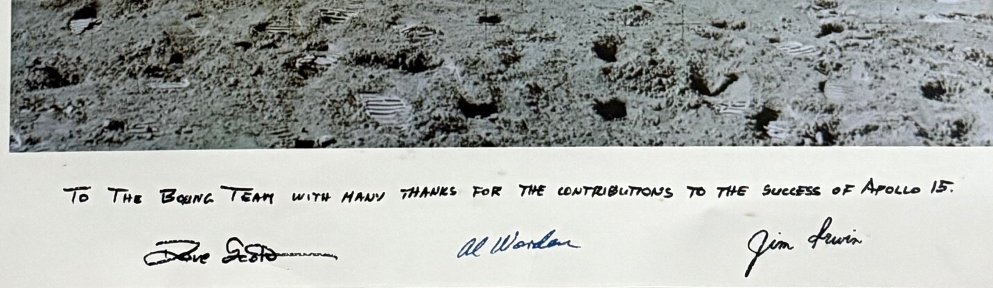 APOLLO 15 BOEING TEAM CONTRIBUTION / PRESENTATION UNFRAMED