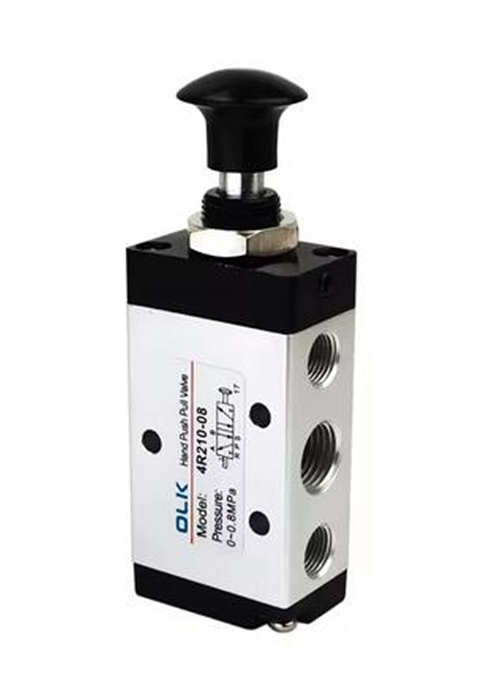 4R210-08 Manual Valve 2 Way 5 Position Push Pull Pneumatic Switch Of Directional
