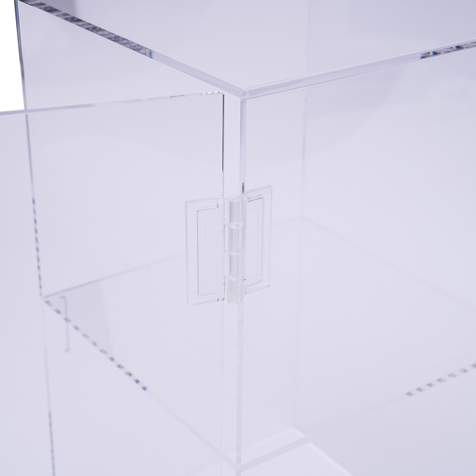 2-layers Countertop Display Case 20*20*35cm Locking Security Showcase Cabinet US