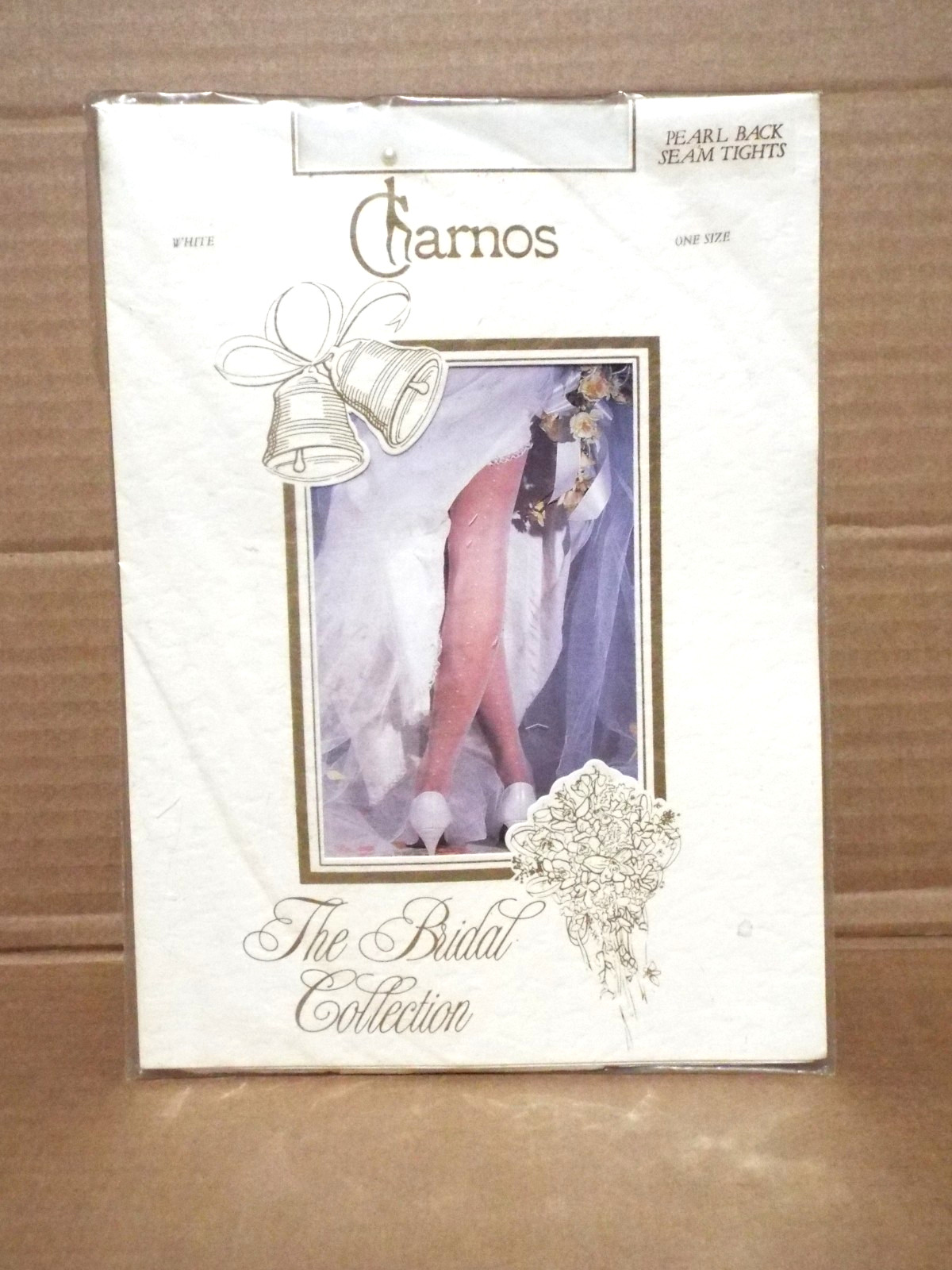 Charnos Bridal Collection Pearl Back Seam Tights  - One Size - White - New