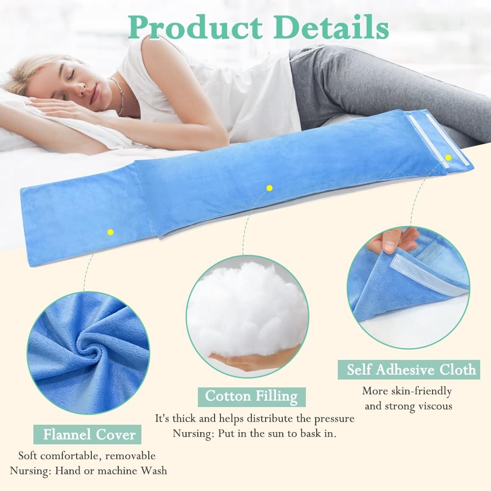 KAVIL Lumbar Support Pillow for Sleeping Lower Back Sciatic Nerve Pain Blue