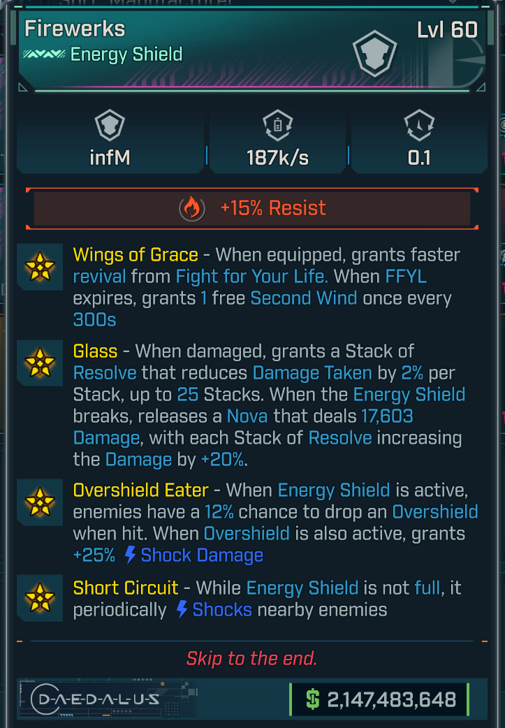 Borderlands 4 • MODDED • Firewerks Invincibility Shield • Lvl 60 • PS PC XB