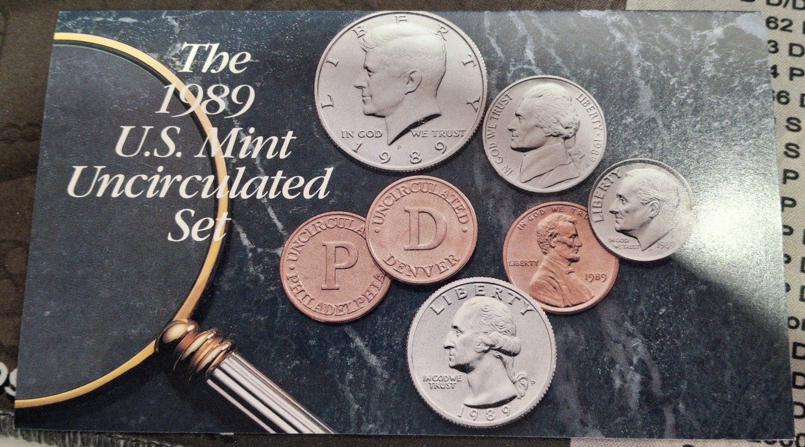 1989 Uncirculated Coin Set, Packaging ERROR, Missing "P" Cent, Sealed