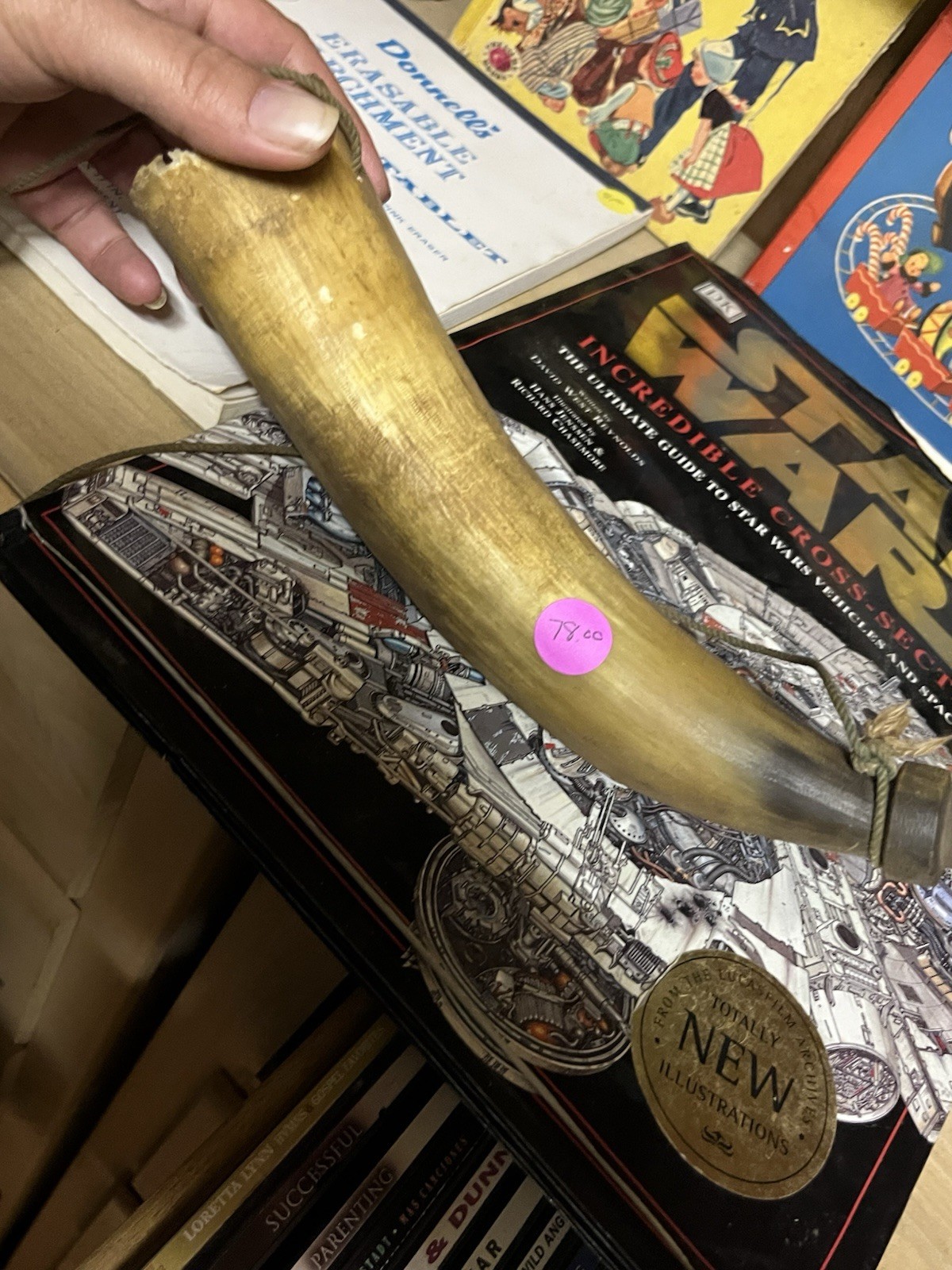 Vintage Powder Horn for Muzzleloader with Strap