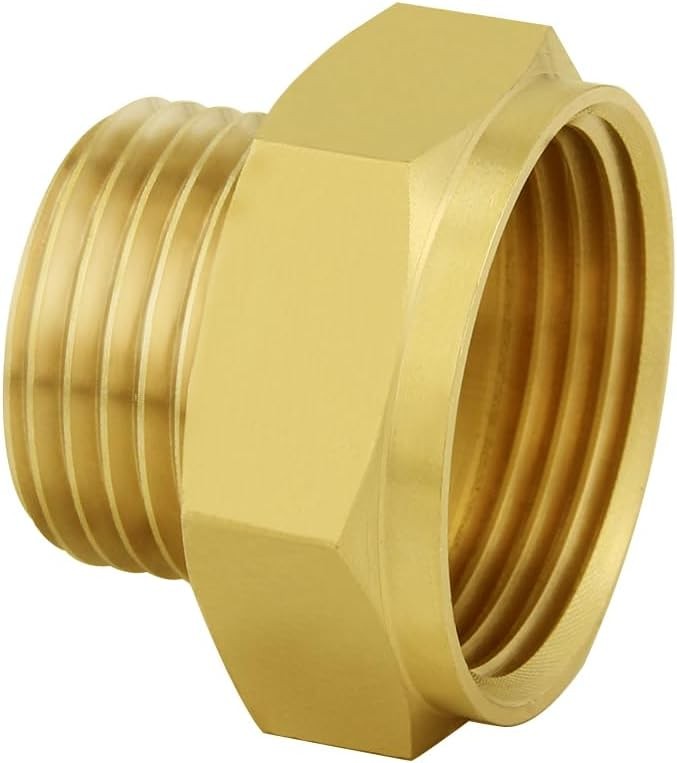 Joywayus Garden Hose Adapter, 1" NPSH 1 inch female x 3/4 male, Brass