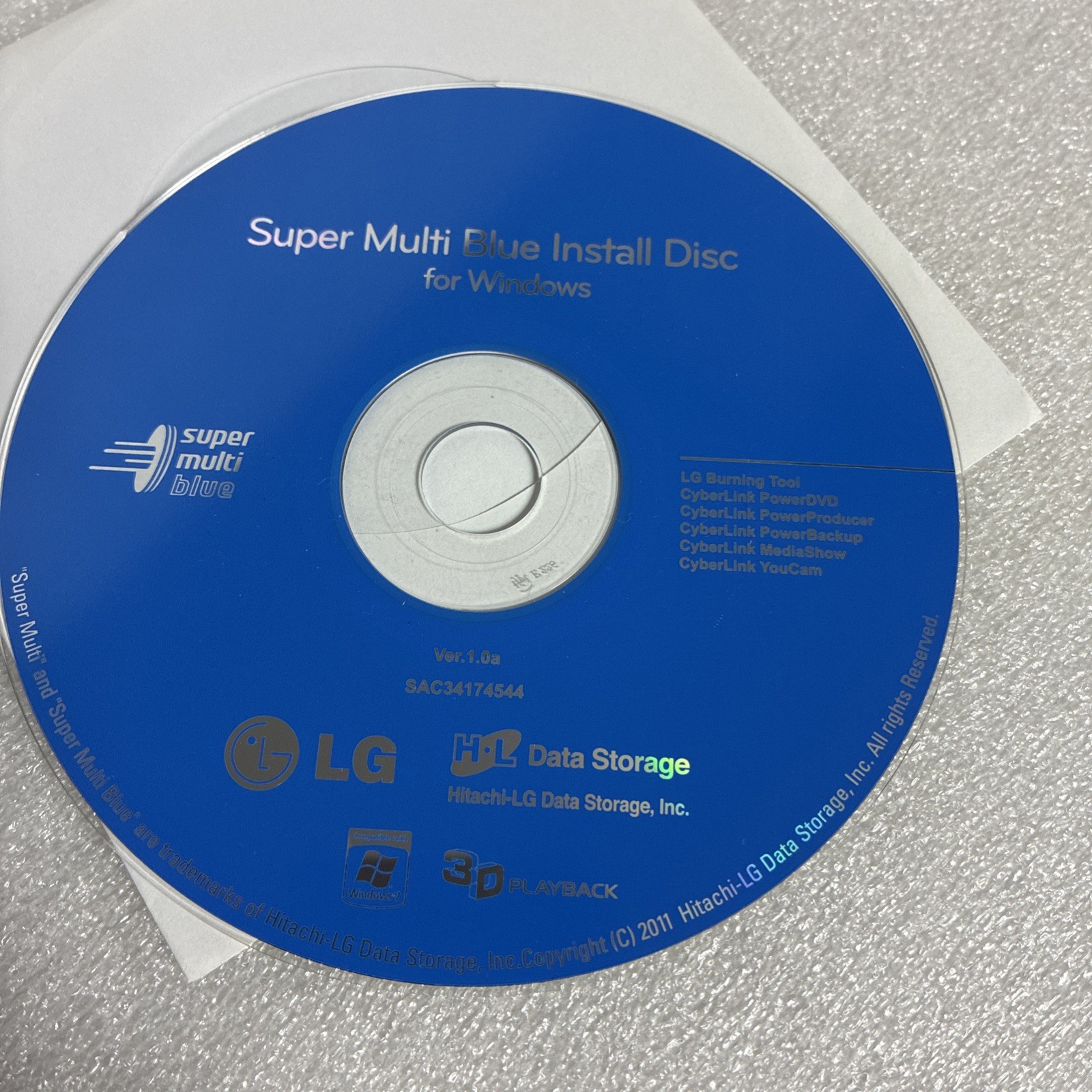 HITACHI-LG SUPER MULTI BLUE INSTALL DISC Ver 1.0a FOR WINDOWS SAC34174544 (BLUE)