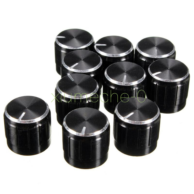 10X Volume Control Rotary Knobs For 6mm Dia Potentiometer Durable