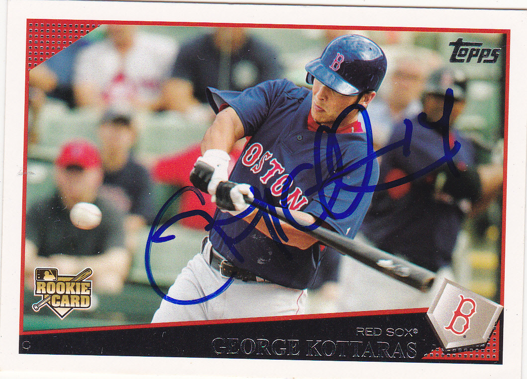 GEORGE KOTTARAS BOSTON RED SOX SIGNED CARD BREWERS A'S CARDINALS INDIANS ROYALS
