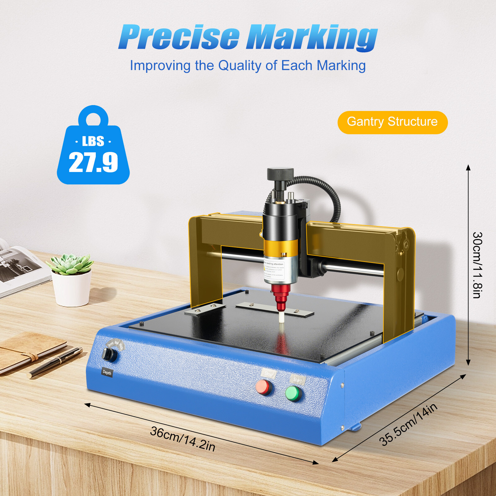 Electric Metal Marking Machine 400W Jewelry Plastic Engraving Machine Tools