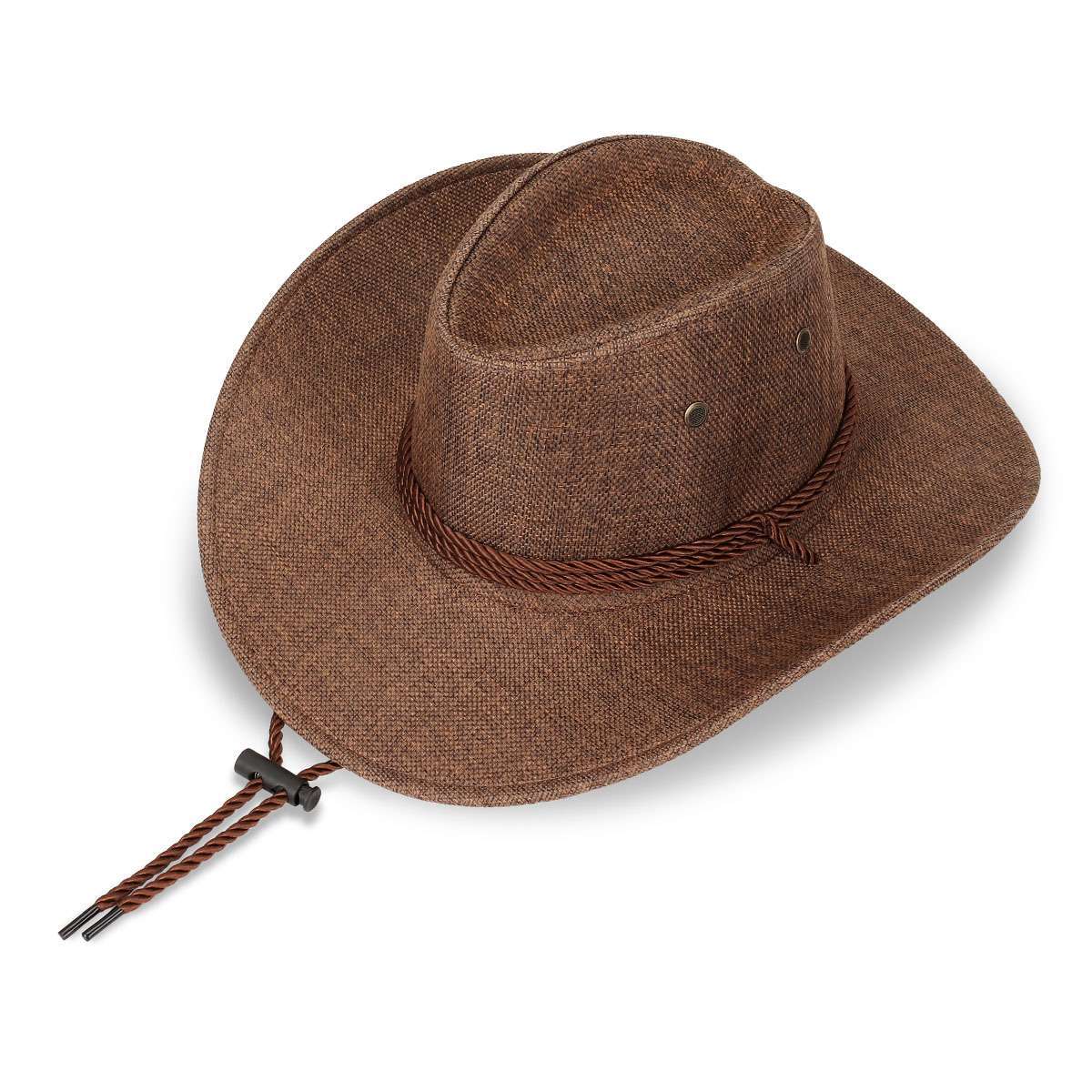 Mens Women Cowboy Fedora Hat Summer Wide Brim Linen Mesh Bucket Cap Outdoor Hats