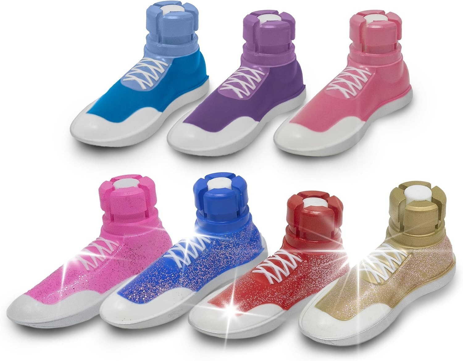 Fun Blue Sneaker Walker Glides - 1" Adjustable Tubes, Easy Installation