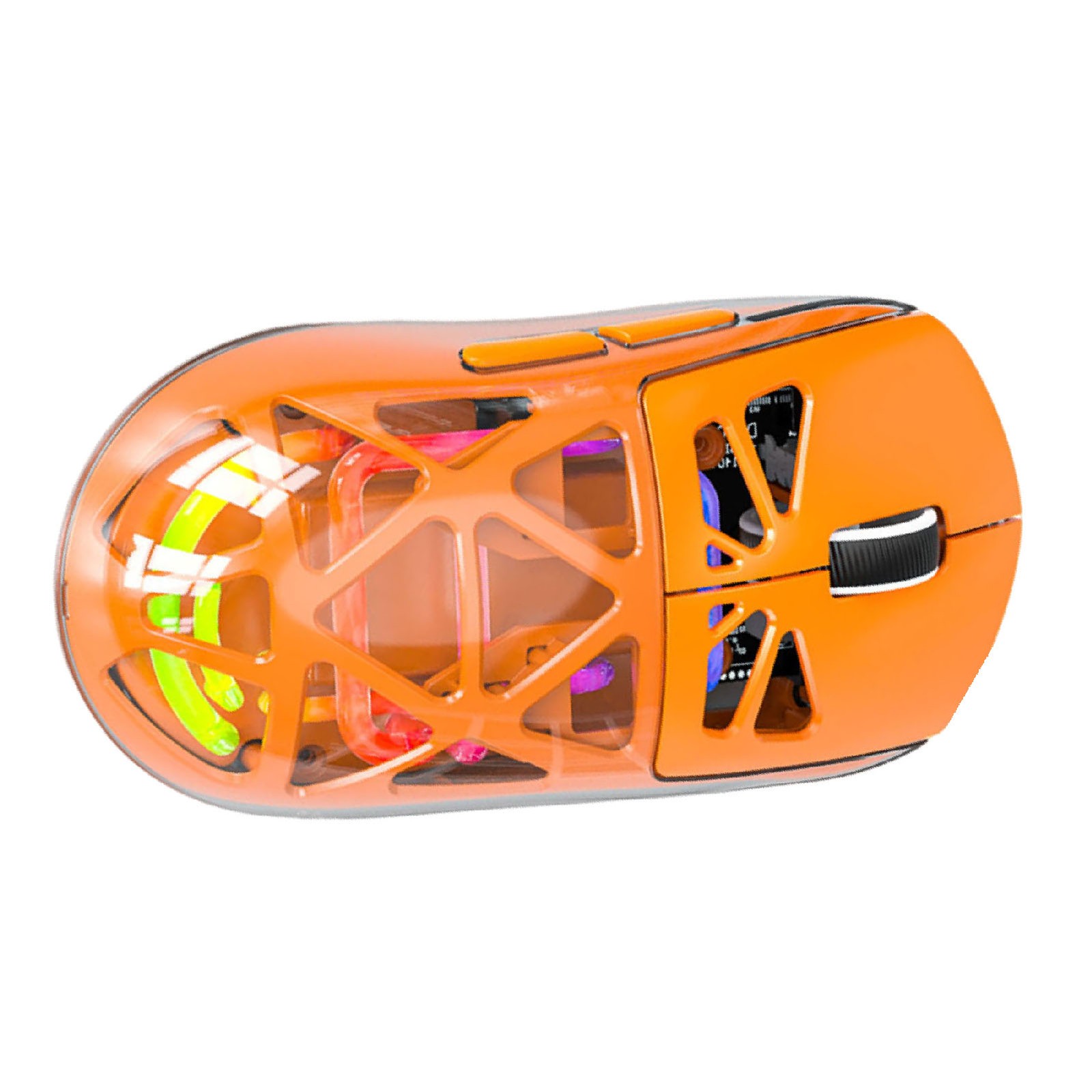 Wireless Gaming Mouse 3 Modes Bluetooth 2.4G USB-C 4800DPI RGB Orange