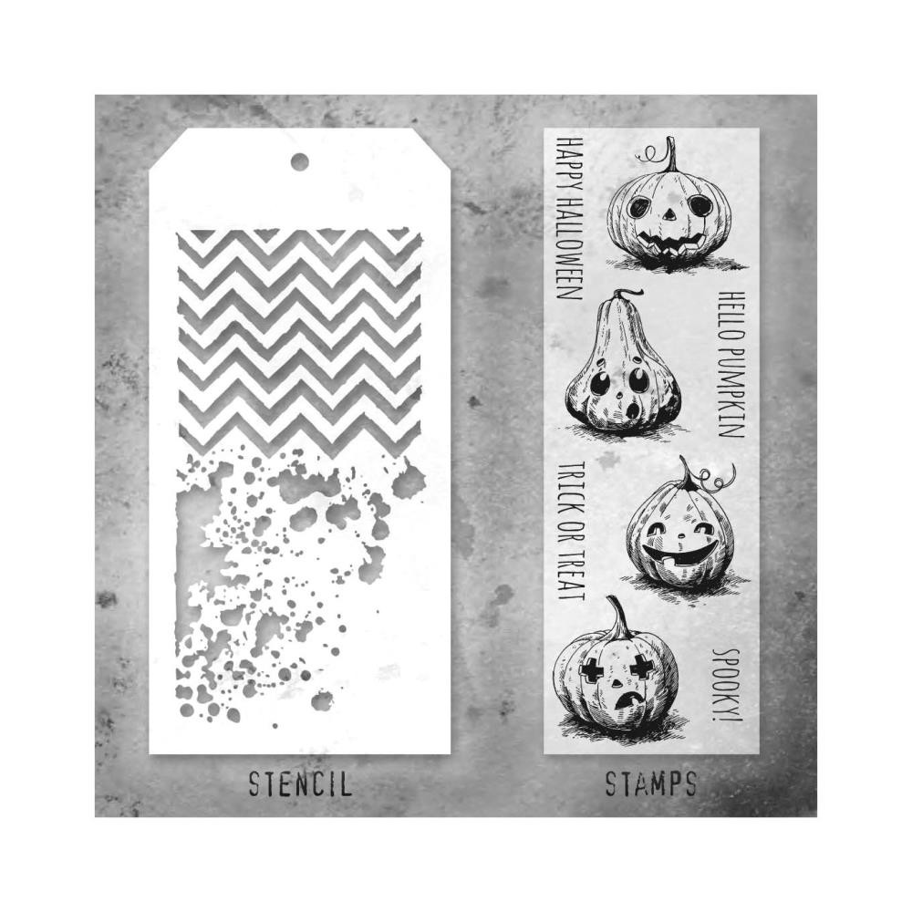 Stampers Anonymous Mixed Media Stamps & Stencil - Set #27, THMM127