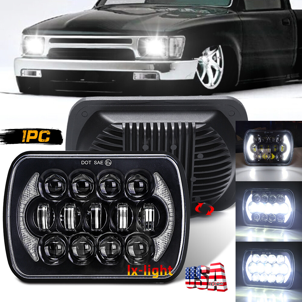 Brightest 5X7" 7x6inch Rectangle LED Hi/Lo Headlight DRL for Toyota Pickup Truck