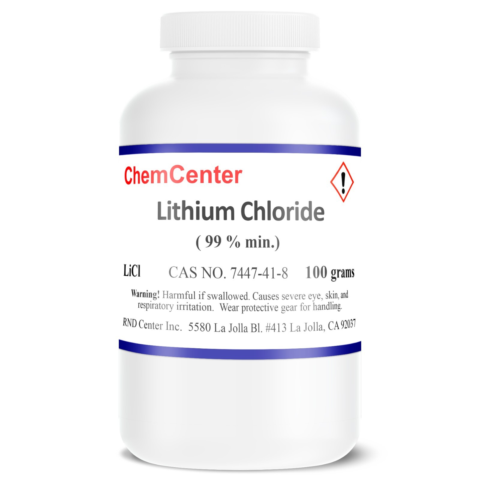 Lithium Chloride, Reagent, 99% min.,  100 grams
