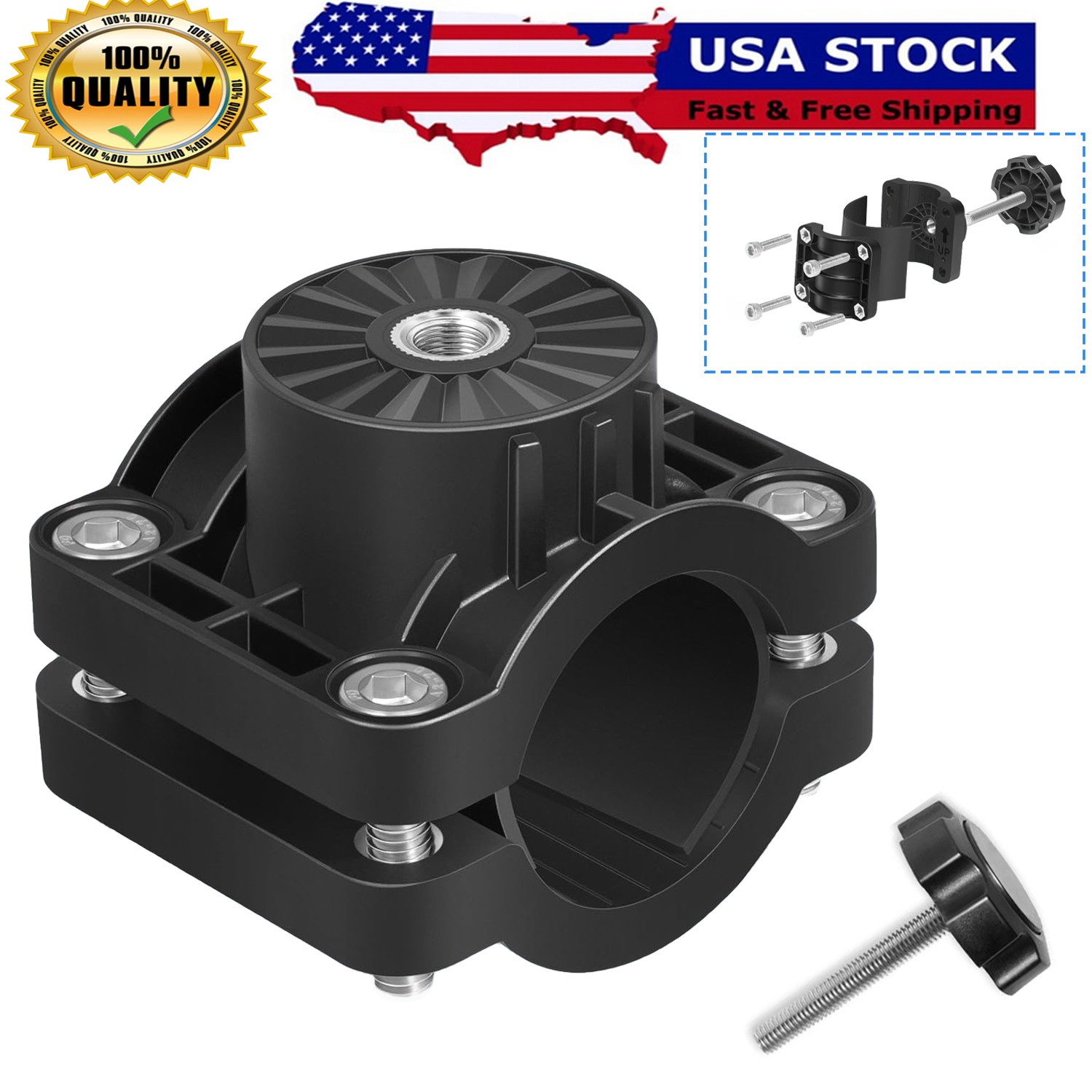 Zero Degree Pole Mount Bracket Kit 010-13228-03 for Garmin Livescope Plus LVS34