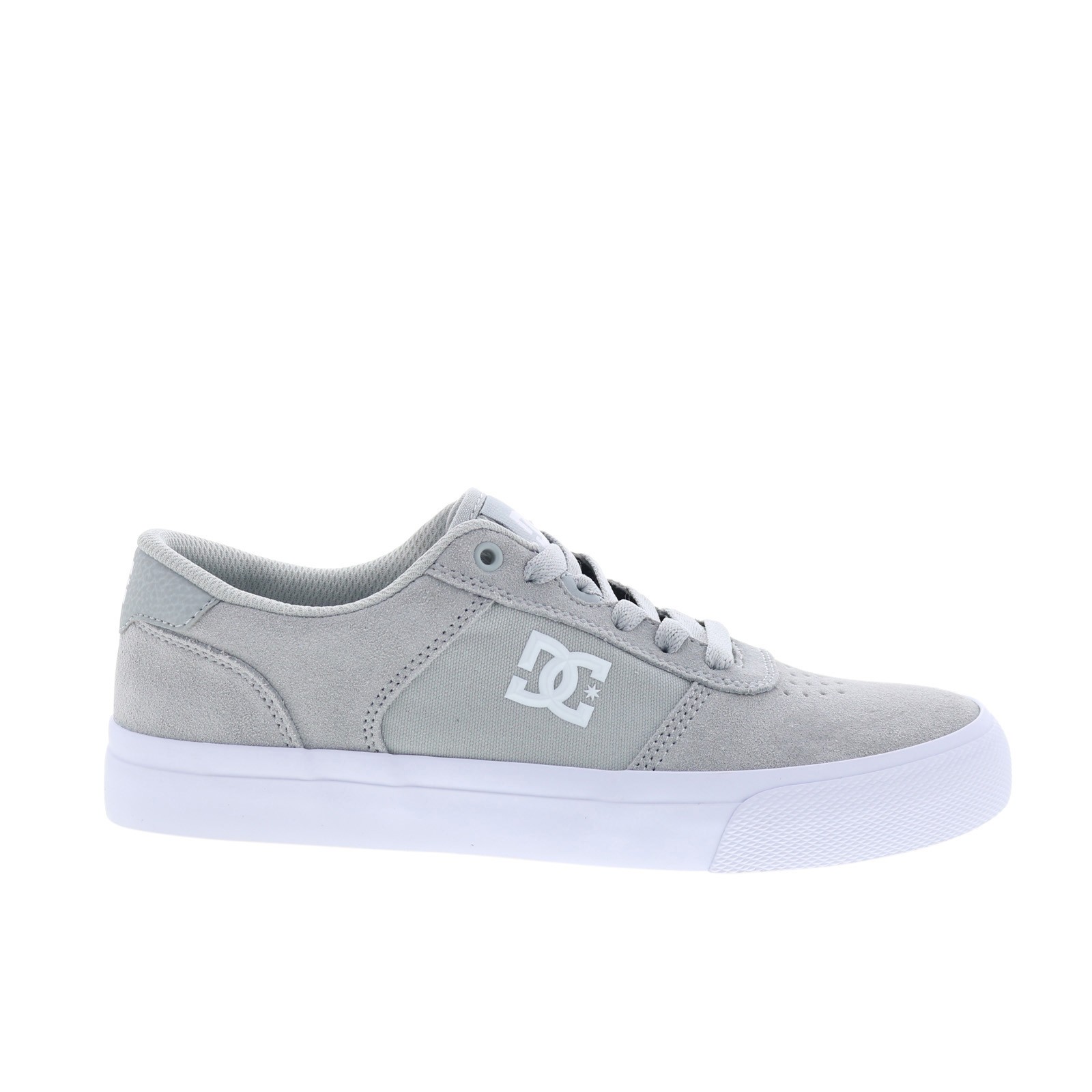 DC Teknic ADYS300763-GRW Mens Gray Suede Skate Inspired Sneakers Shoes