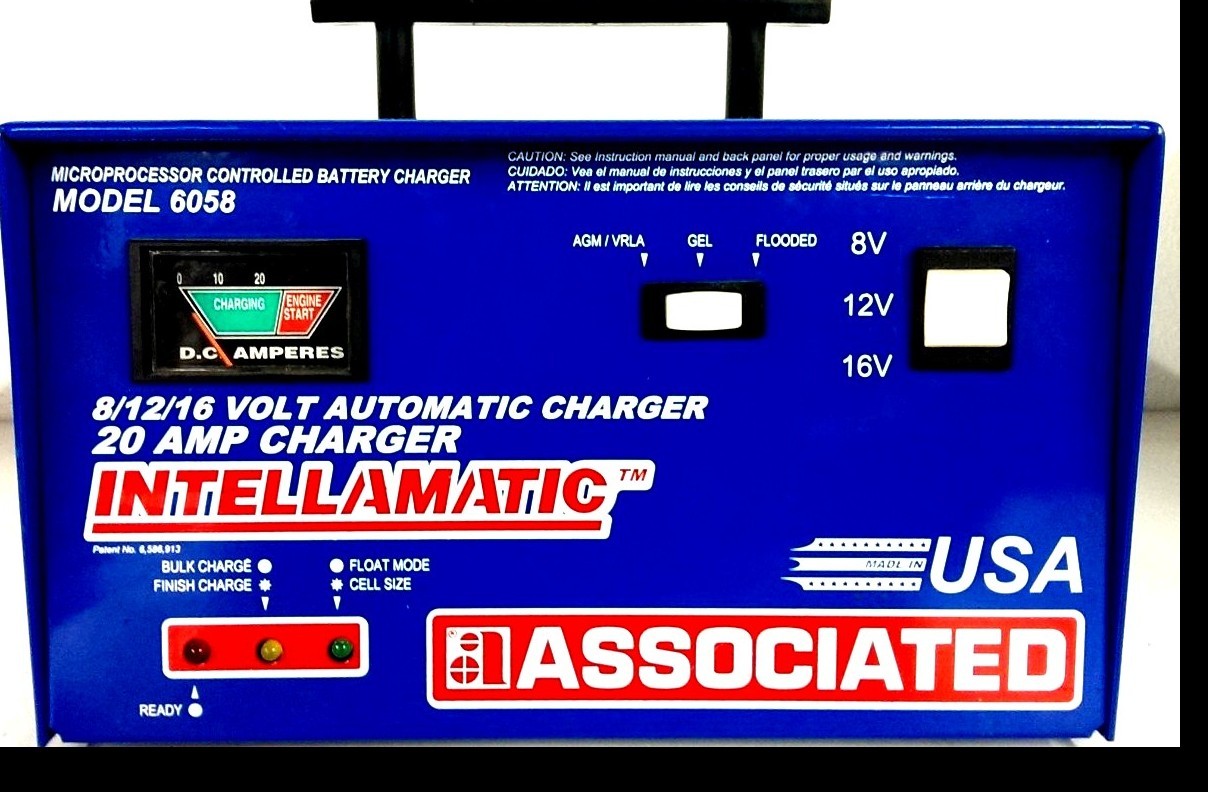 Associated Intellamatic 8/12/16V 20A Automatic Portable Charger 6058 MADE IN USA