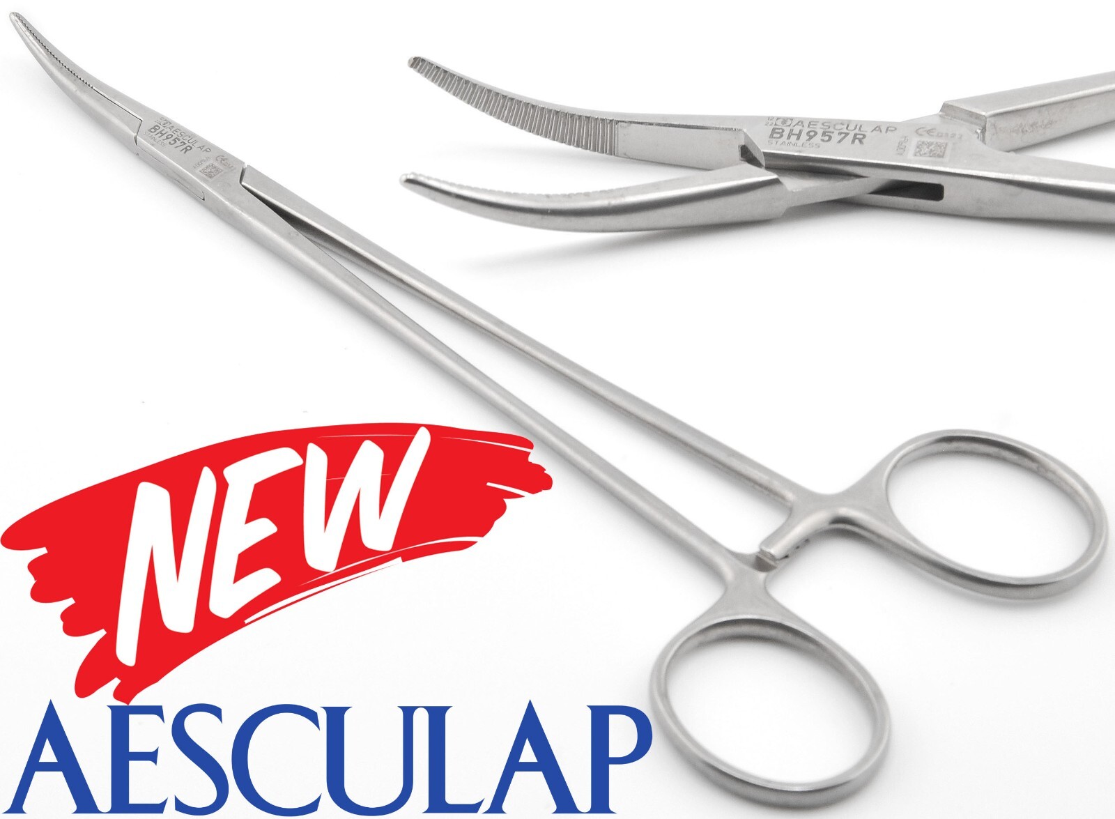 AESCULAP BH957R Schnidt Tonsil Crile Curved Slight CVD Clamps Forceps 7.25"