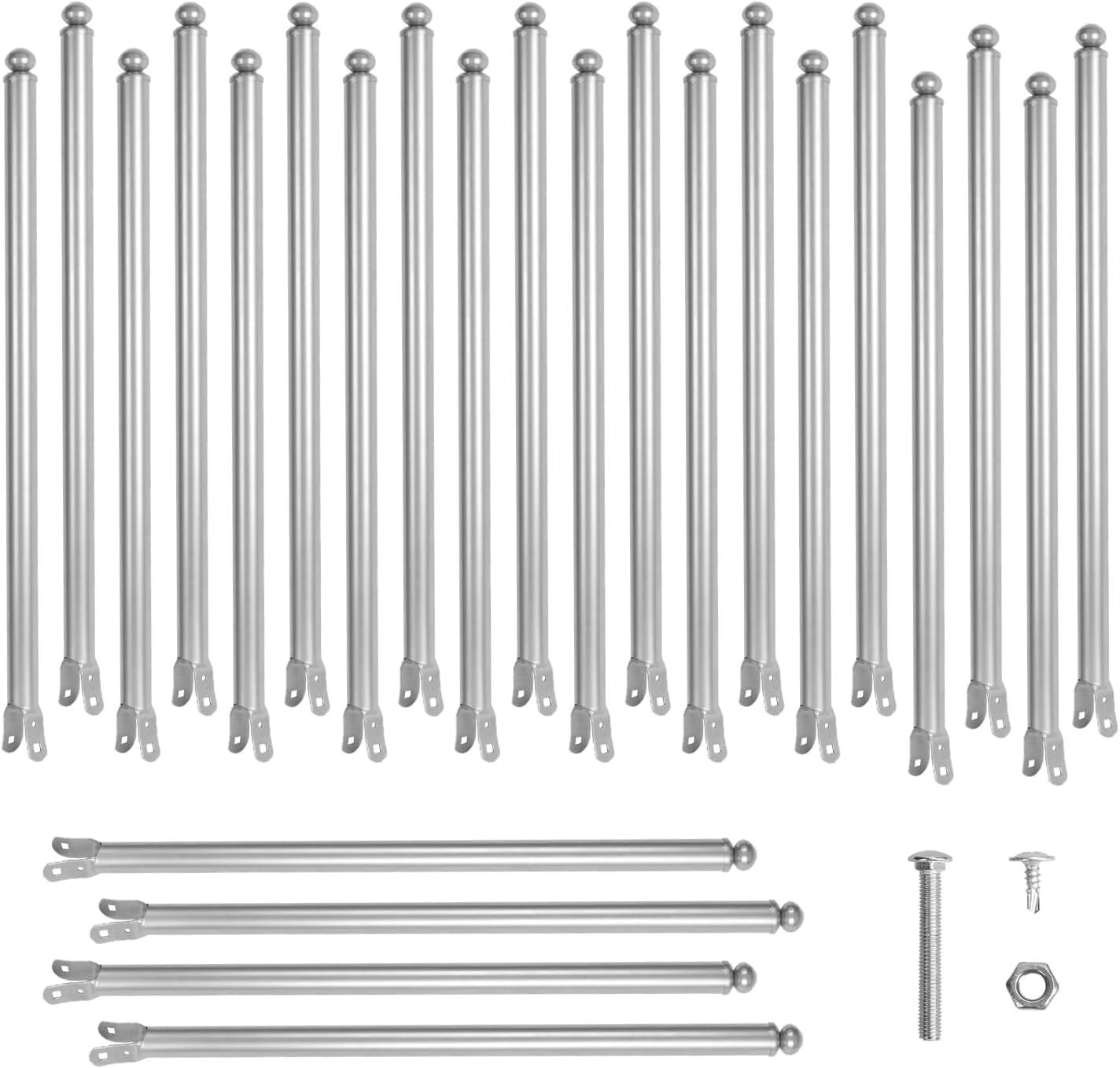 24 Pack 1-3/8'' Chain Link Fence Extension, 30'' Fence Extension Height, Galvani