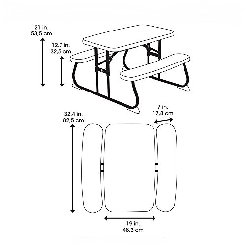 Kid's White Picnic Table