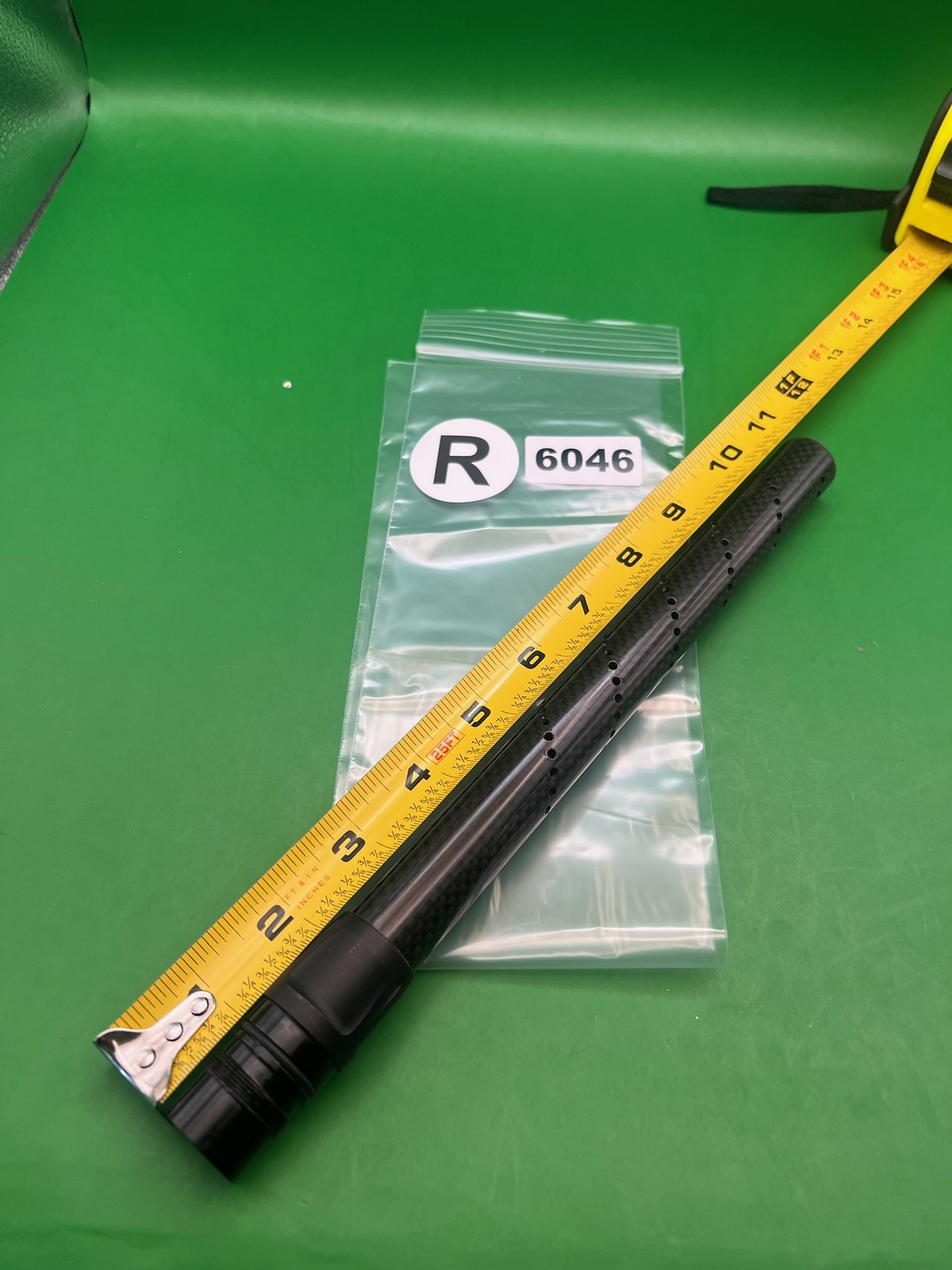 Carbon Fiber Paintball Barrel Tip 14" Autococker Black