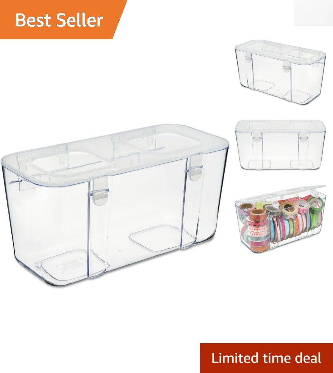 Modern Medium Clear Caddy Organizer - Portable with Water-Resistant Features