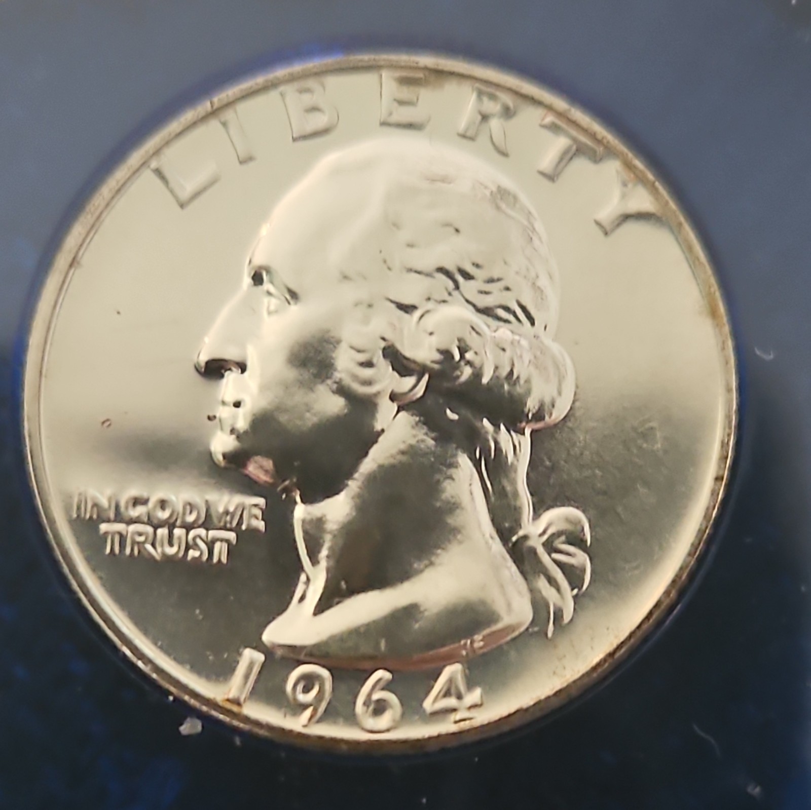 1964 Washington Quarter 25C Philadelphia Business Strike 90% Silver KM#164