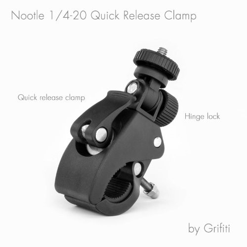 Nootle Quick Release Pipe Clamp 1/4 20 Thread Camera & Nootle Mount For Tripod M