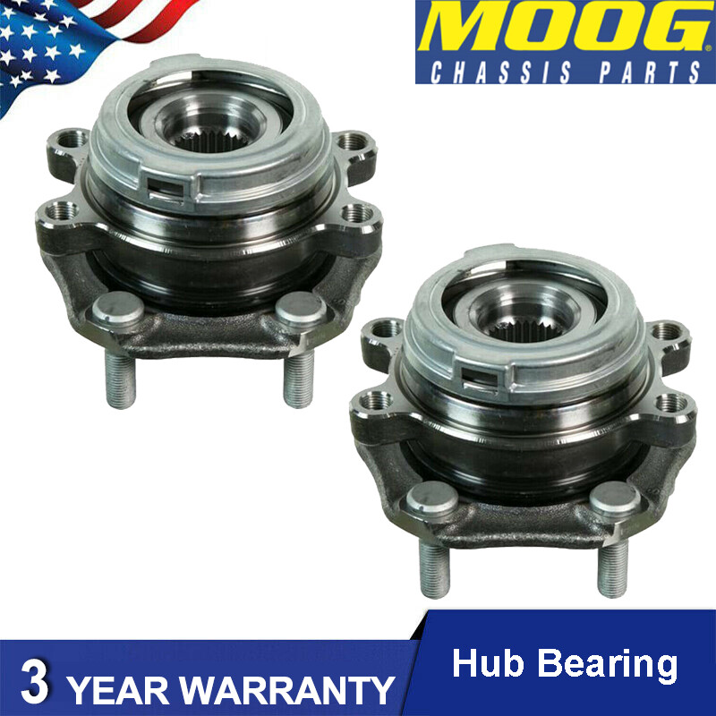 2pc MOOG Front Wheel Hub Bearing Assembly for Nissan Altima Murano Infiniti QX60