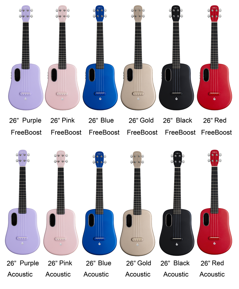 LAVA U Optional Finishes/Carbon Fiber Acoustic/ElectricFreeBoost Concert Ukulele