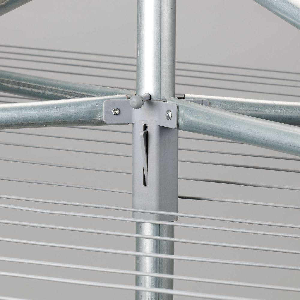 Parallel Dryer Steel 2-Piece Pole, 30-Line 182 Ft. Drying Space