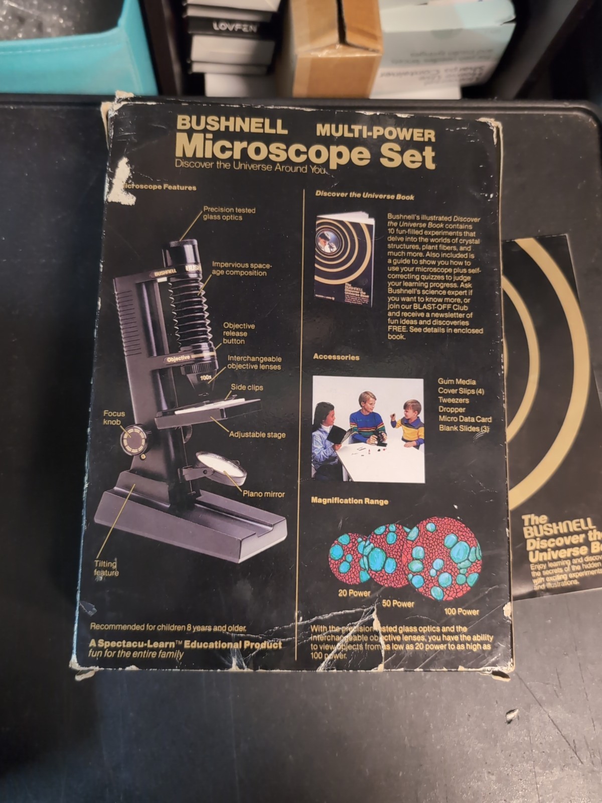 Vintage Bushnell Multi-Power Microscope Set Model 18-0100 In Original Box